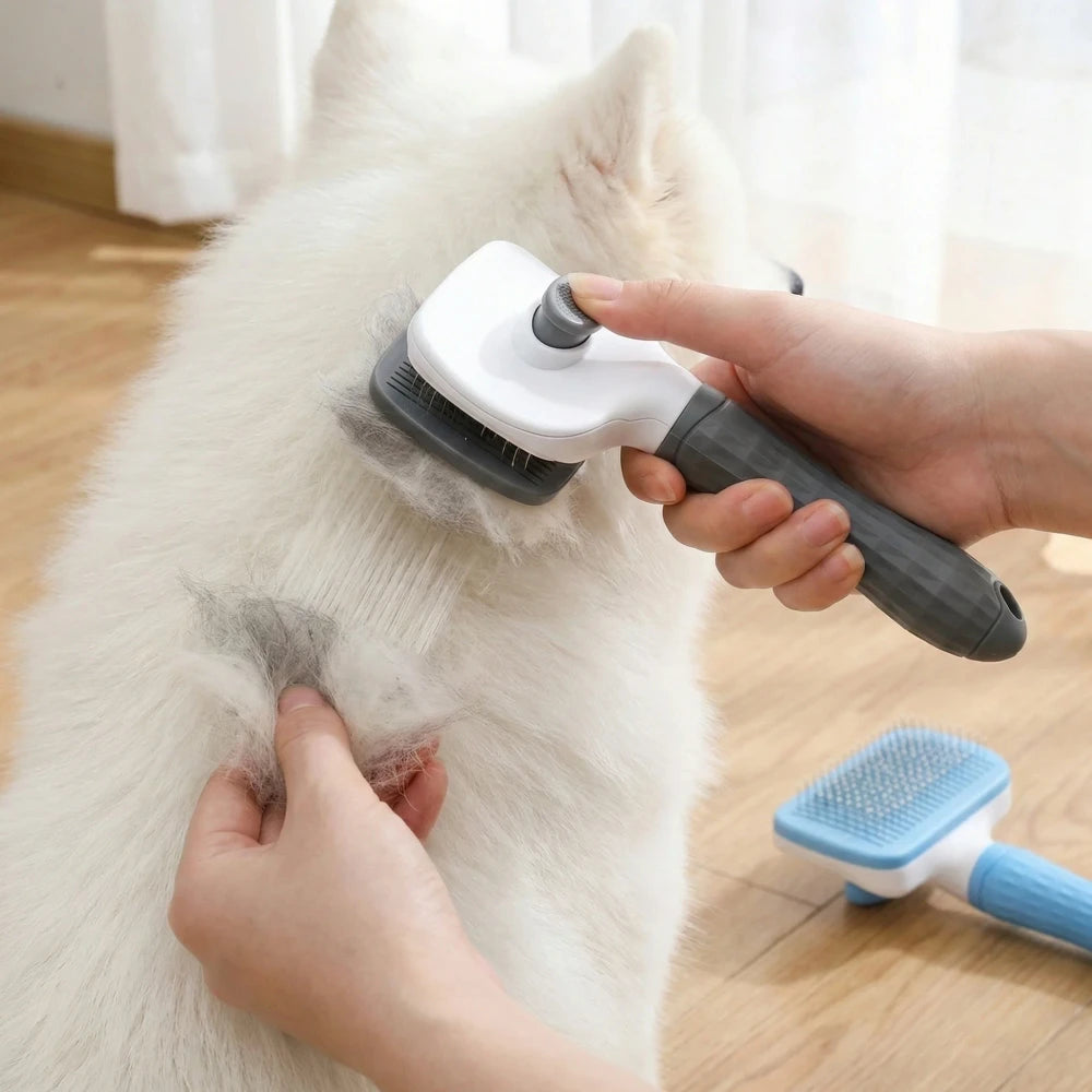 PawFresh™ Self-Cleaning Grooming Brush