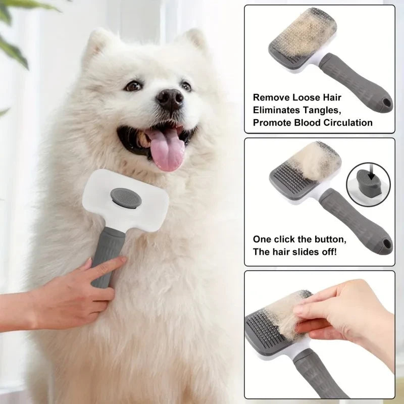 PawFresh™ Self-Cleaning Grooming Brush